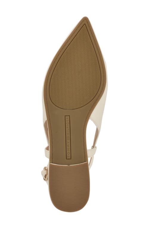 Tommy Hilfiger Vamina Slingback Pointed Toe Flat In Ivory