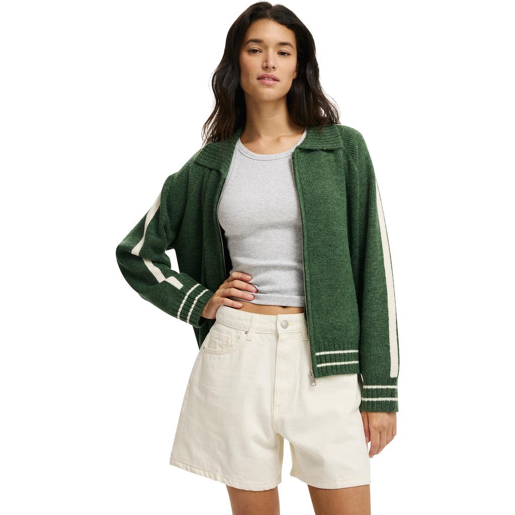 Cotton On Knit Bomber In Green