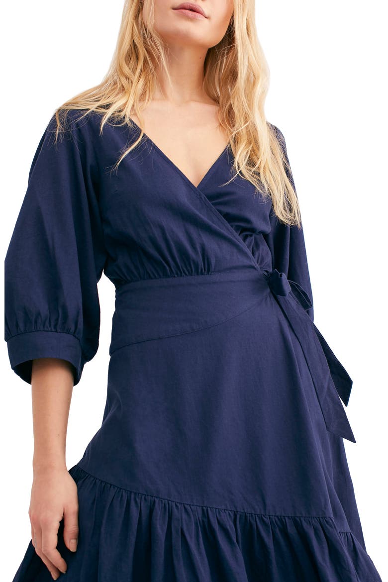 Endless Summer by Free People Don't Mind If I Do Midi Dress, Alternate, color, DARK BLUE