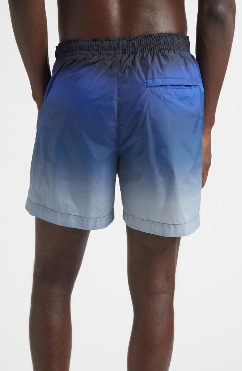 Givenchy Long Swim Trunks, Alternate, color, Blue Multi
