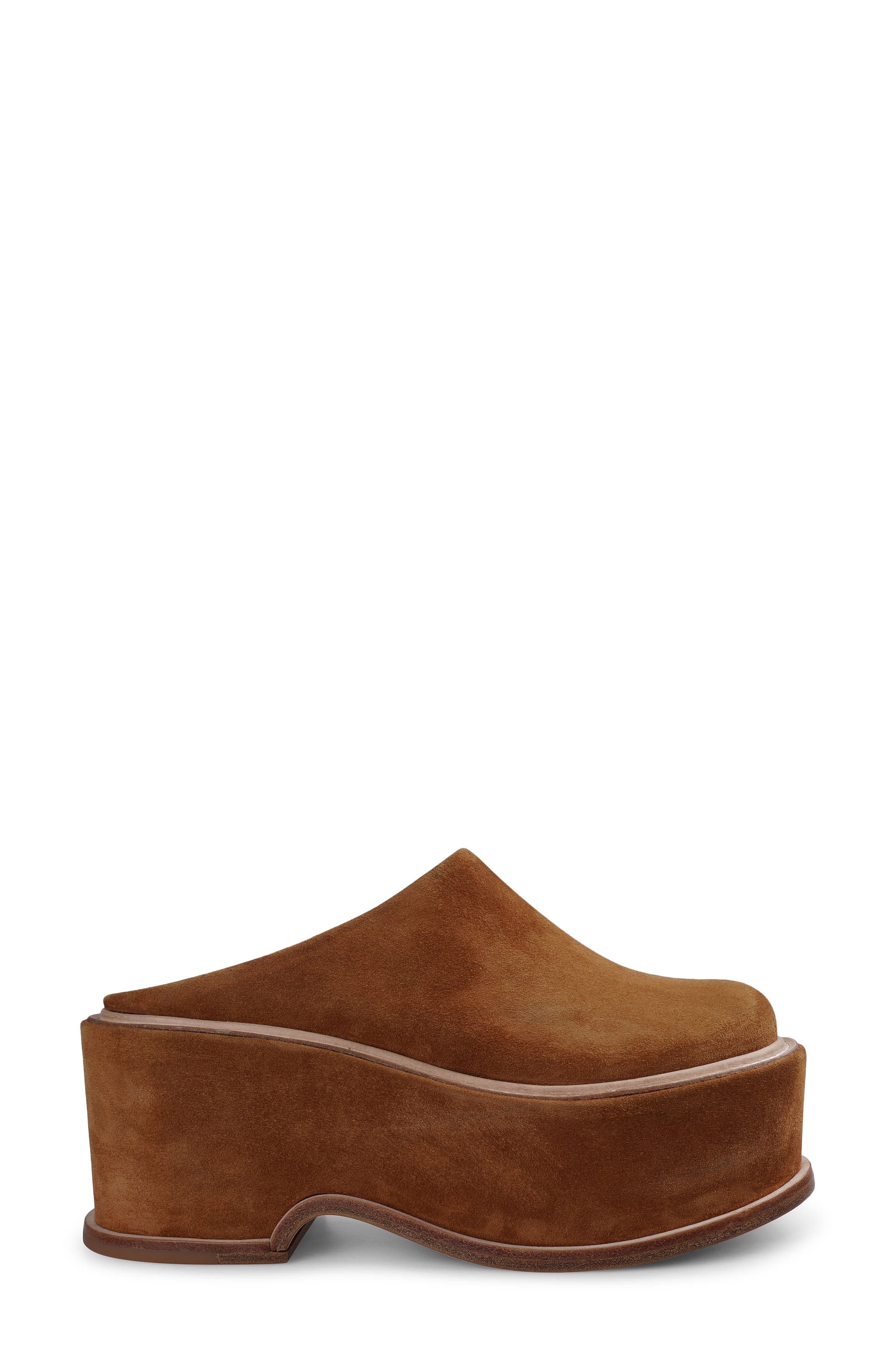 Bizzy Platform Clog, Alternate, color, CHEST SUED