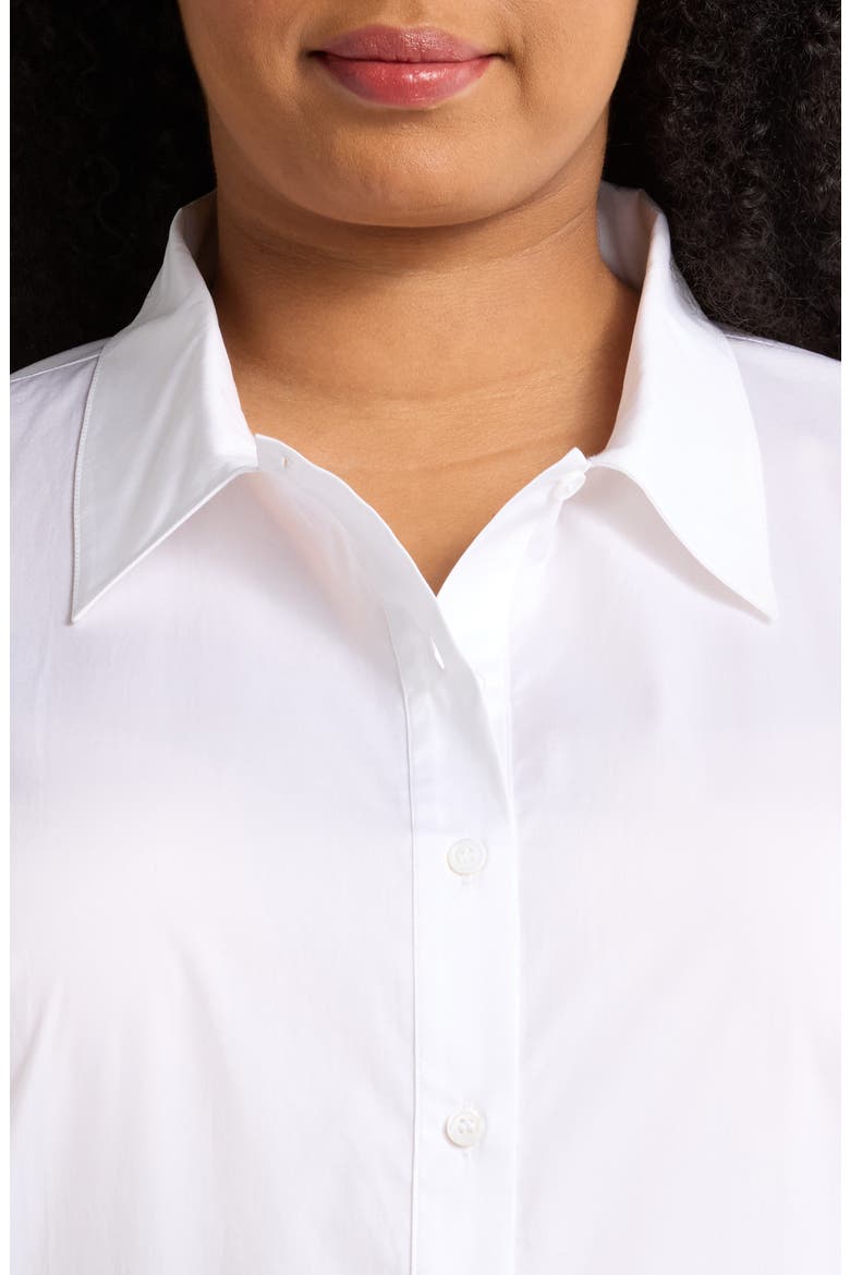 Harpa Short Sleeve Cotton Button-Up Shirt, Alternate, color, WHITE