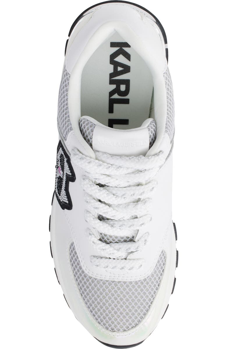 KARL LAGERFELD PARIS Mayu Sneaker, Alternate, color, Silver/ White