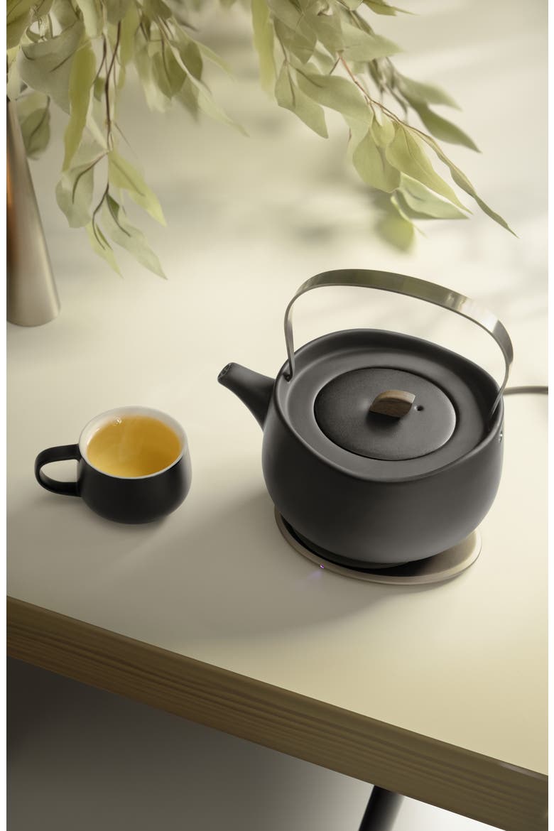 Leiph Self-Heating Teapot Set, Alternate, color, INKSTONE BLACK