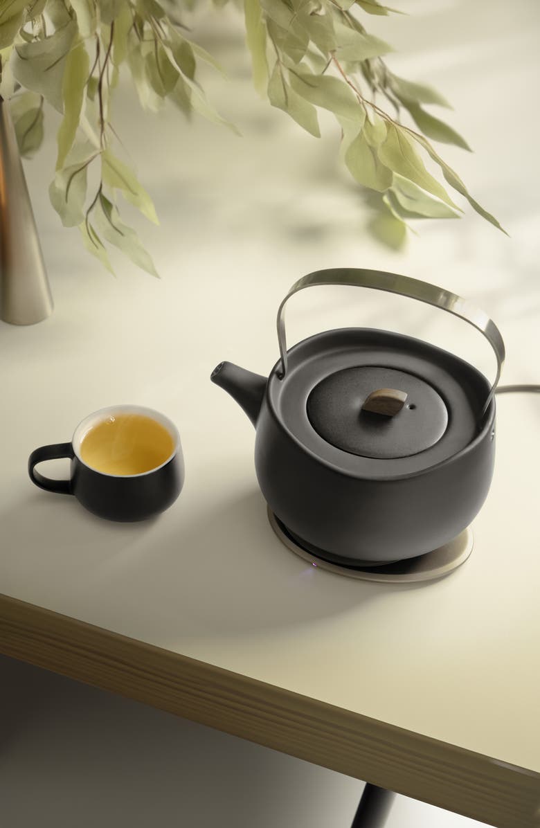 OHOM Leiph Self-Heating Teapot Set, Alternate, color, Inkstone Black