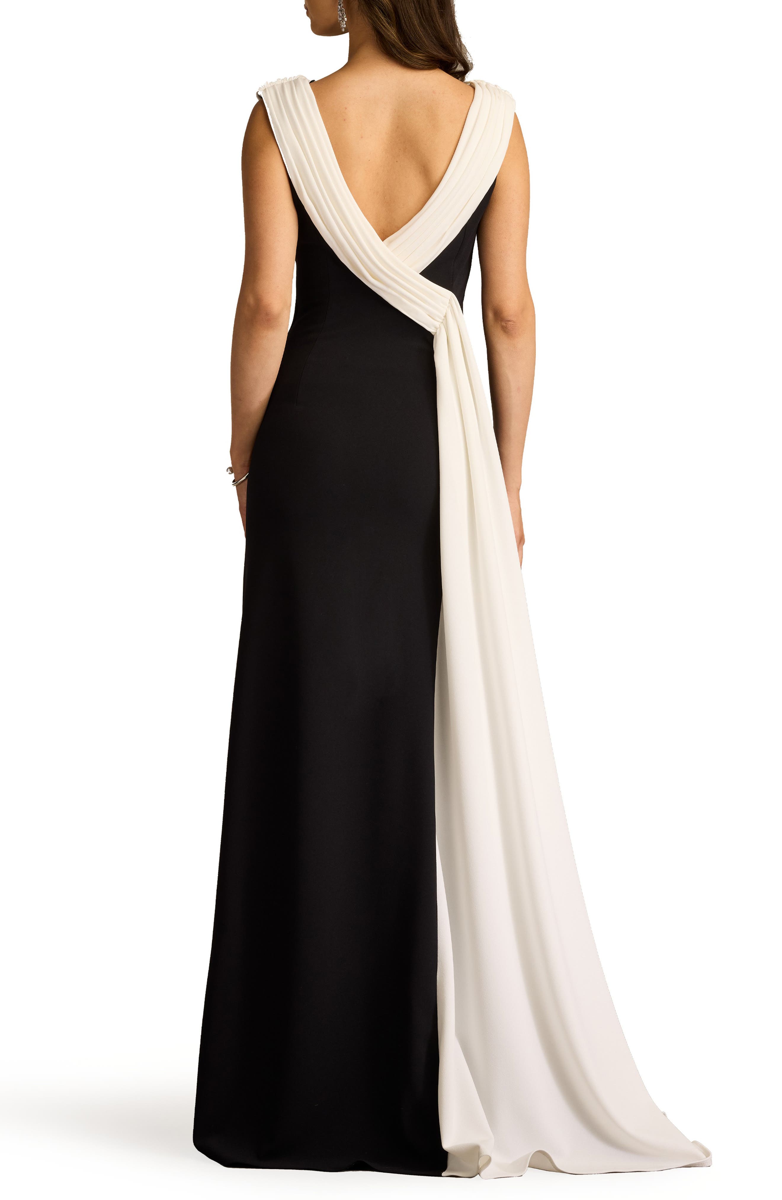 V-Back Crepe Gown - image 2