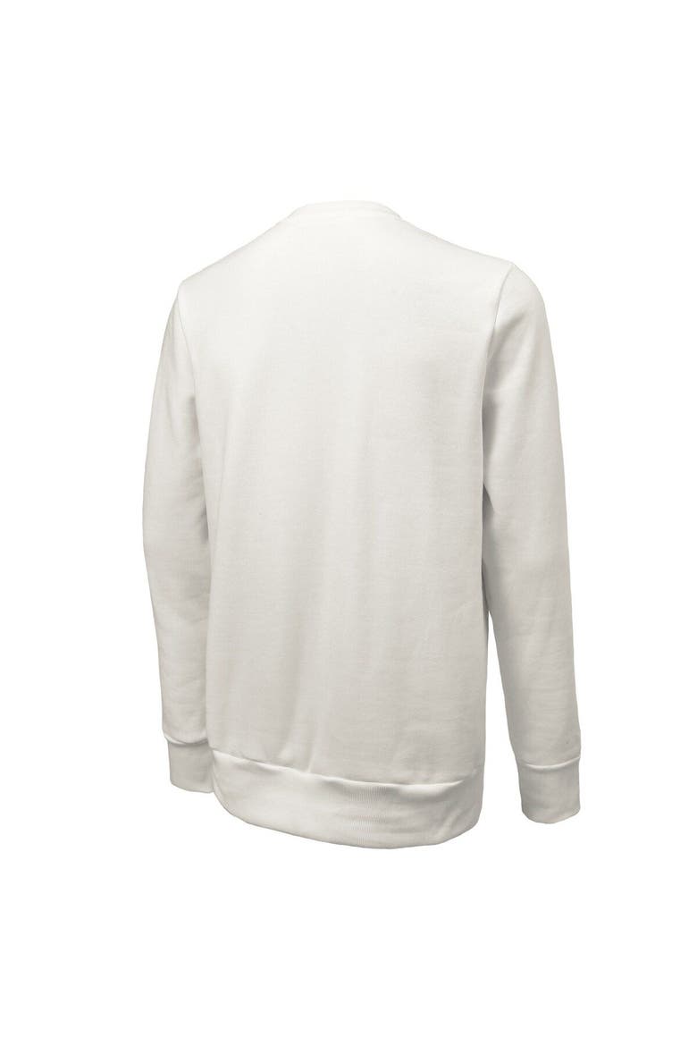 Unisex Majestic Threads  White Atlanta Falcons Sundays Block Letter Crewneck Pullover Sweatshirt, Alternate, color, White