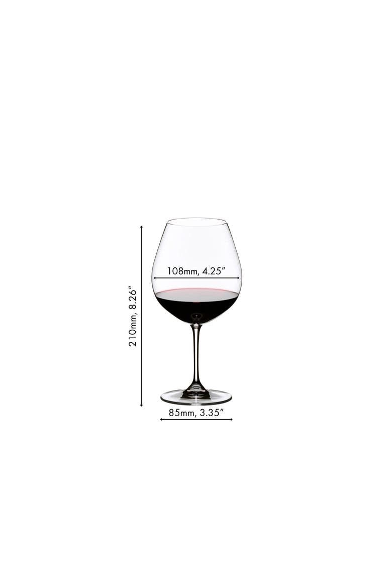 Vinum Pay 3 Get 4 Pinot Noir/Nebbiolo Wine Glass Set, Alternate, color, Clear