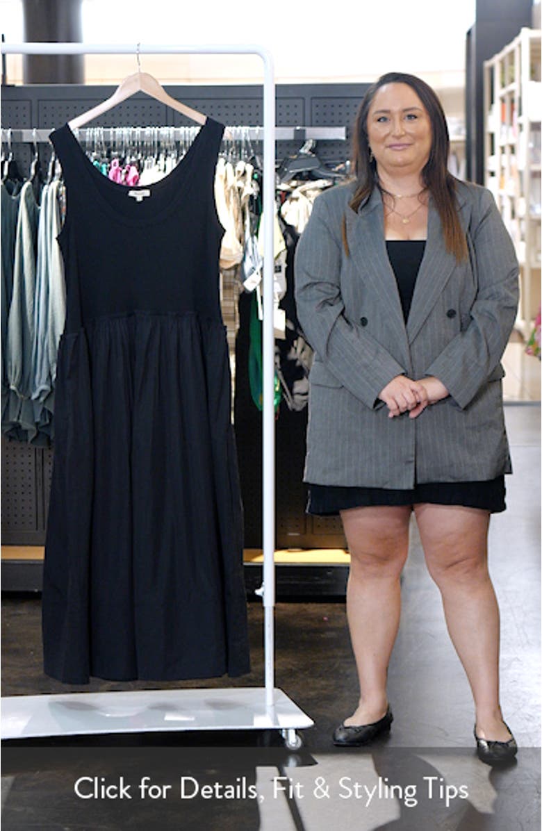 Mixed Media Scoop Neck Maxi Dress, sales video thumbnail