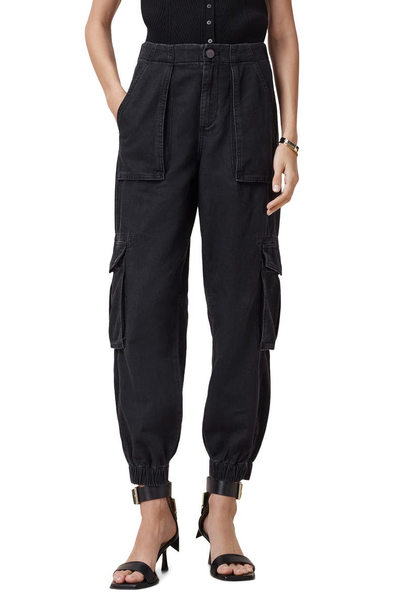 AllSaints Freda Taper Cargo Jeans, Main, color, 