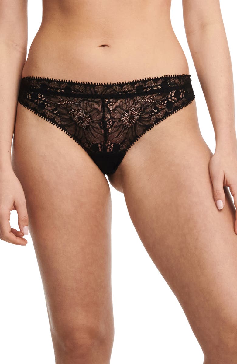 Chantelle Lingerie Day to Night Tanga, Main, color, Black