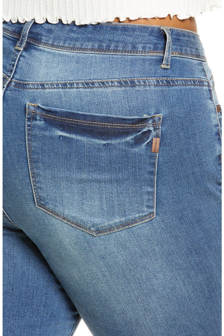 Distressed Capri Jeans, Alternate, color, CARIN