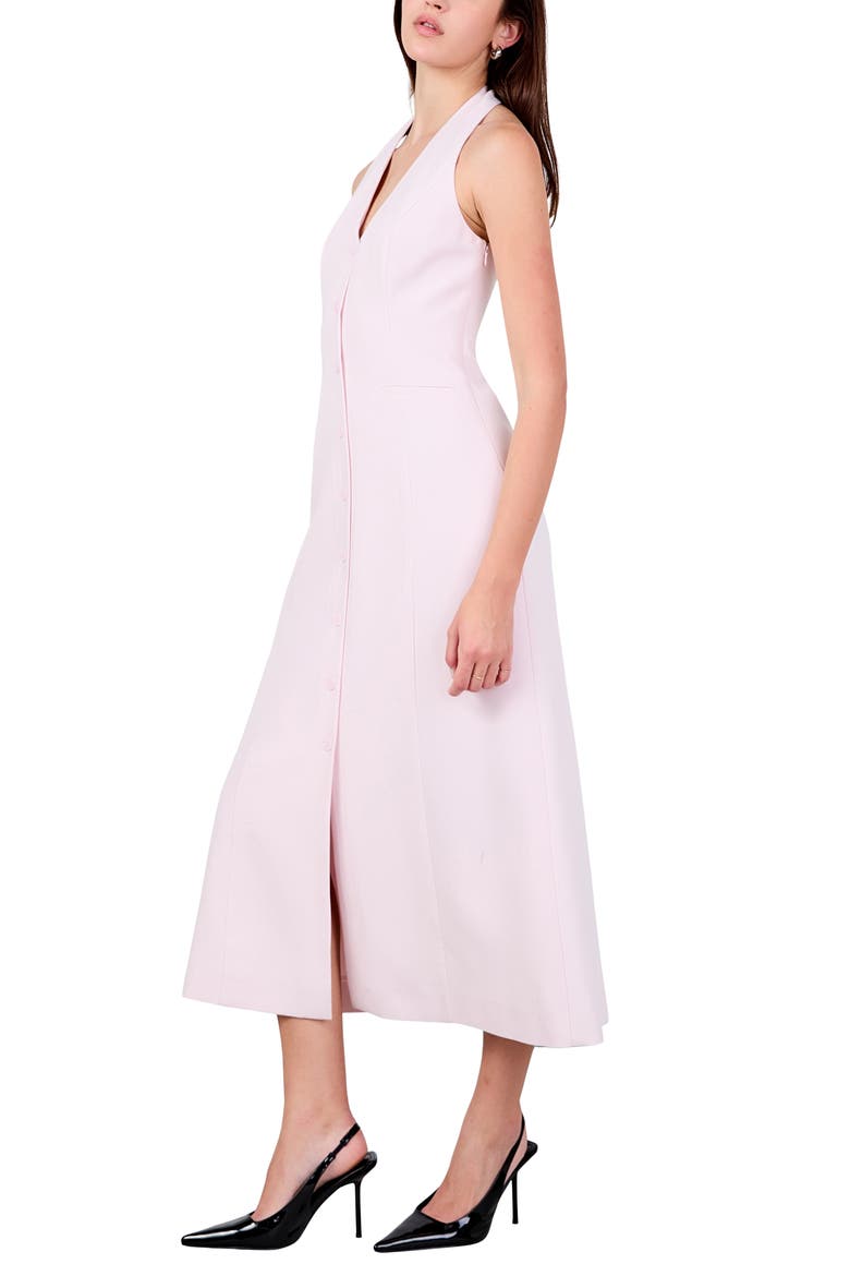 Halter Midi Dress, Alternate, color, PINK