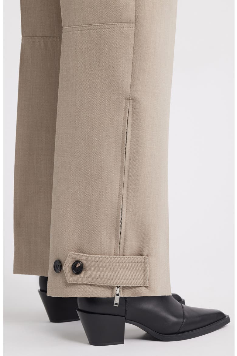 Soft Wool Twill Trousers, Alternate, color, 2611 BEIGE MELANGE