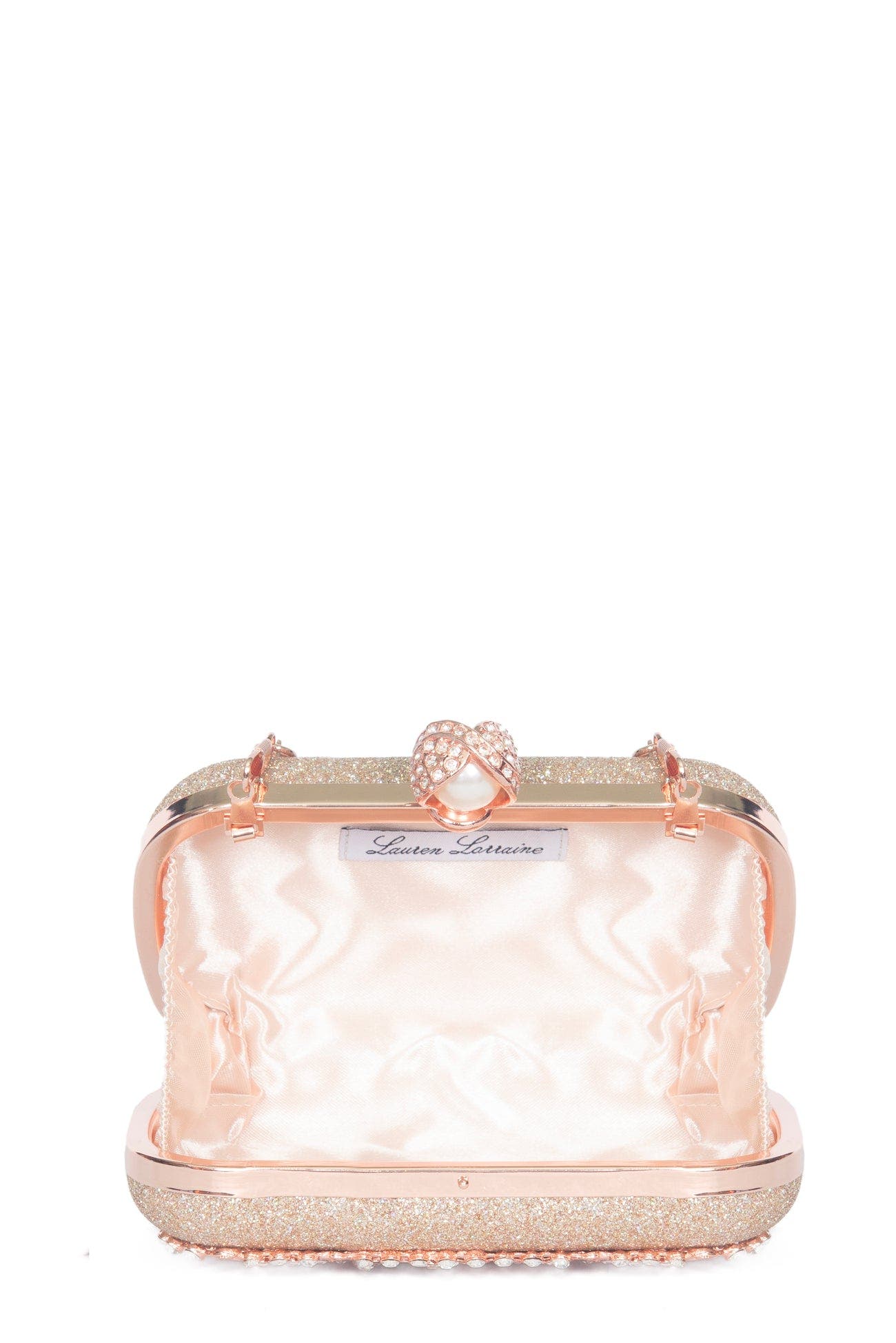 Lauren Lorraine Rega Clutch, Alternate, color, Rose Gold