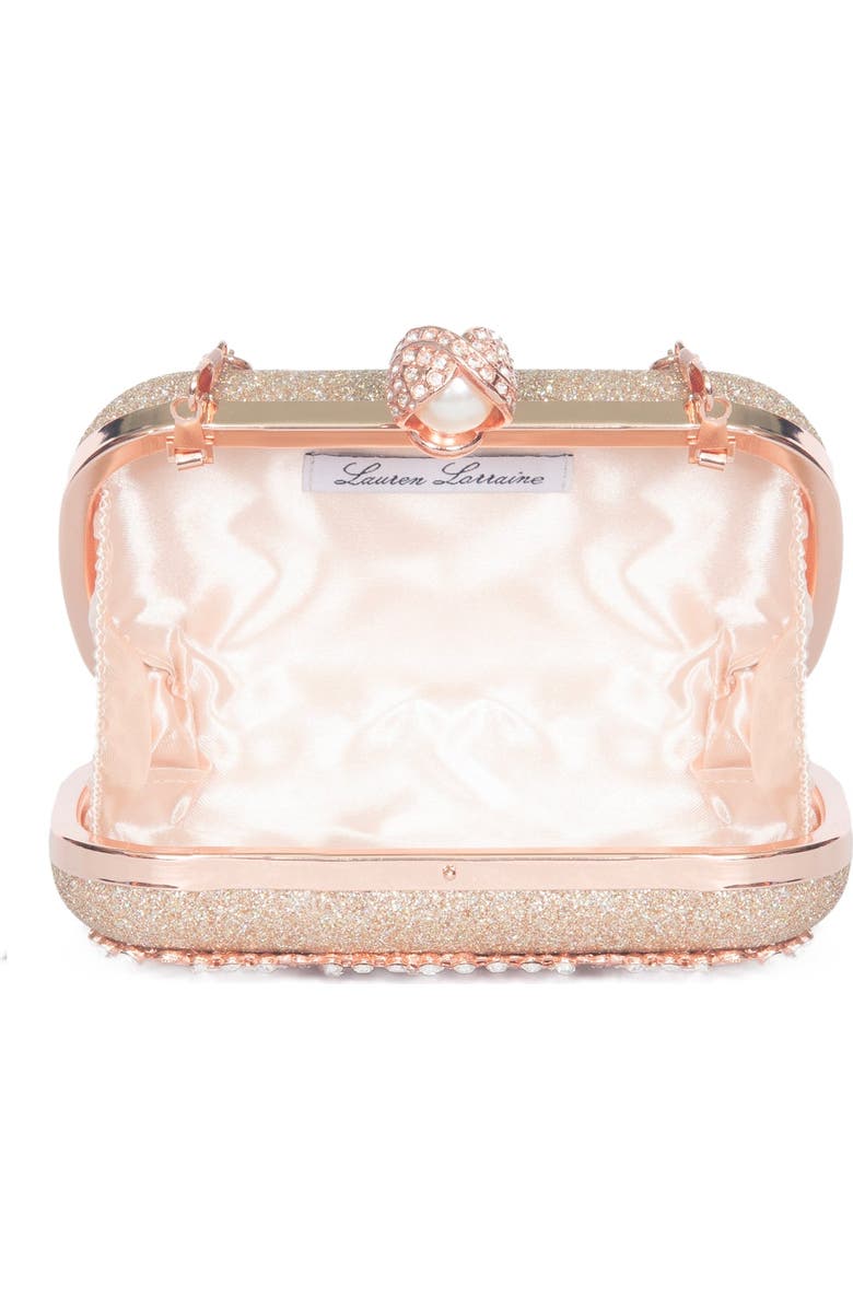 Lauren Lorraine Rega Clutch, Alternate, color, Rose Gold