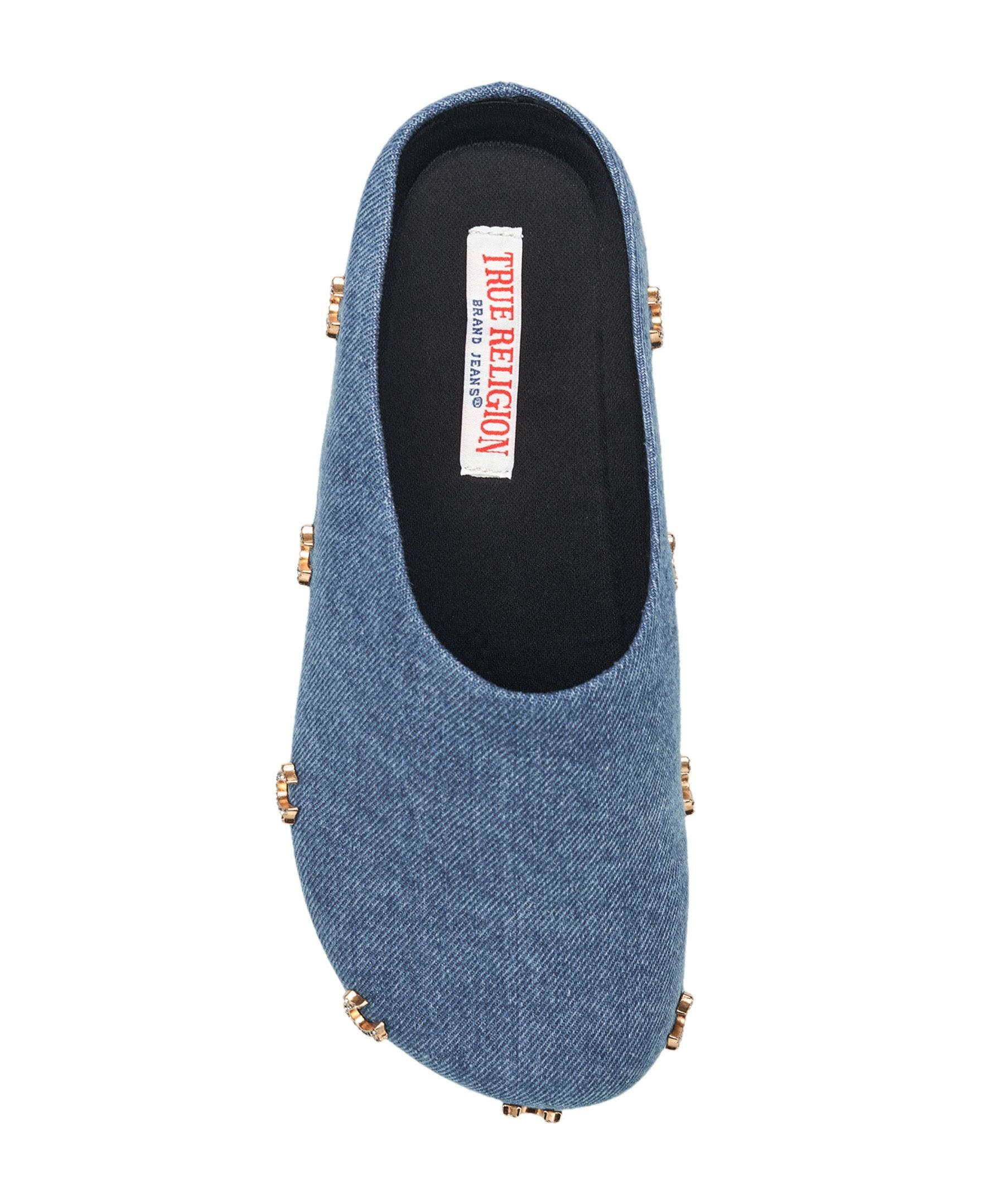 Riri Bling Logo Clog, Alternate, color, Denim
