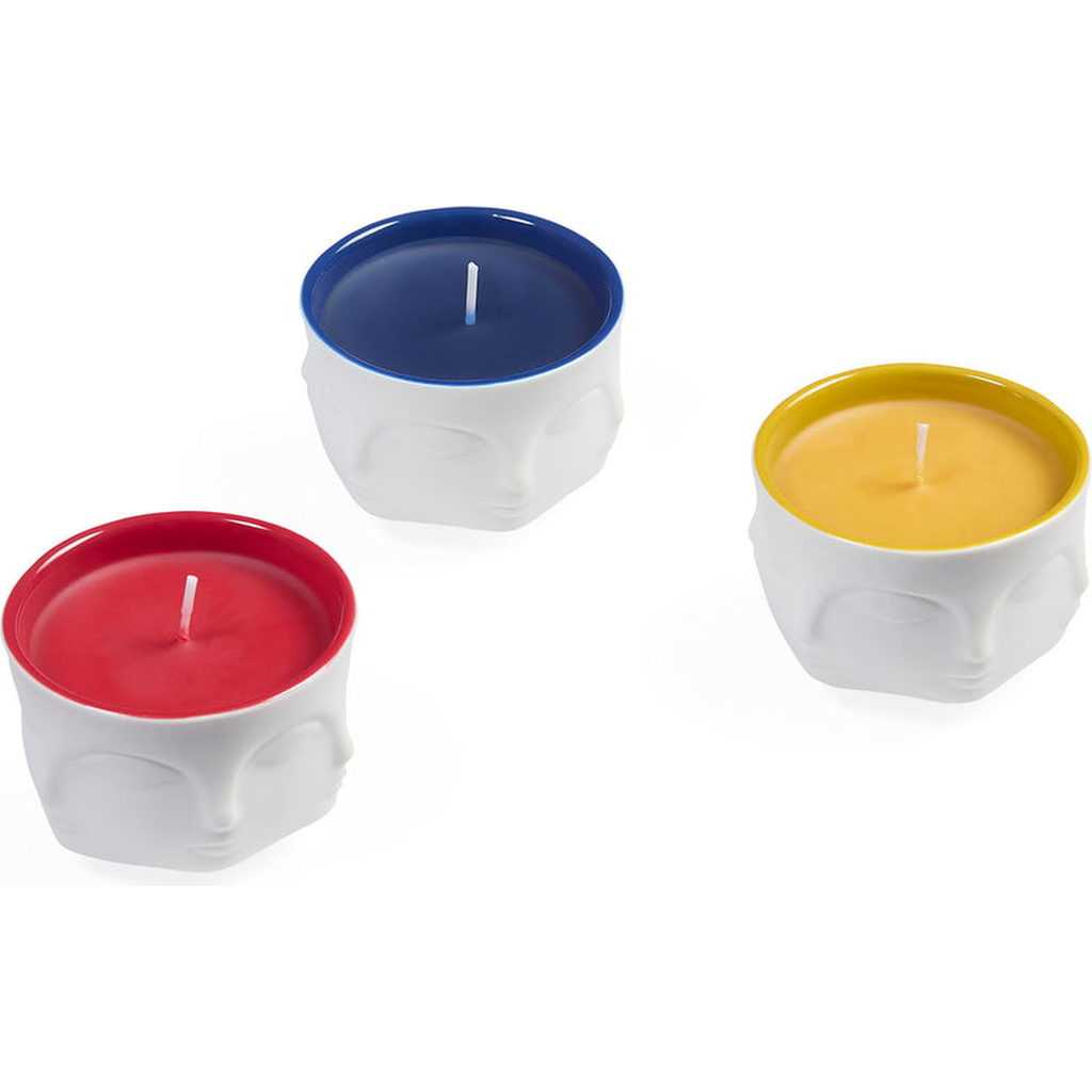 Jonathan Adler Muse Couleur Votive Candle Set In Red/blue/yellow