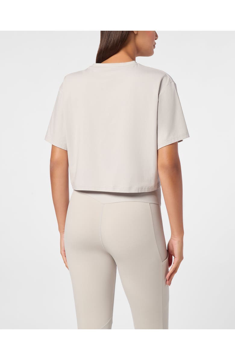 PLEIN SPORT Cropped T-Shirt Round Neck Ss Women, Alternate, color, Grey