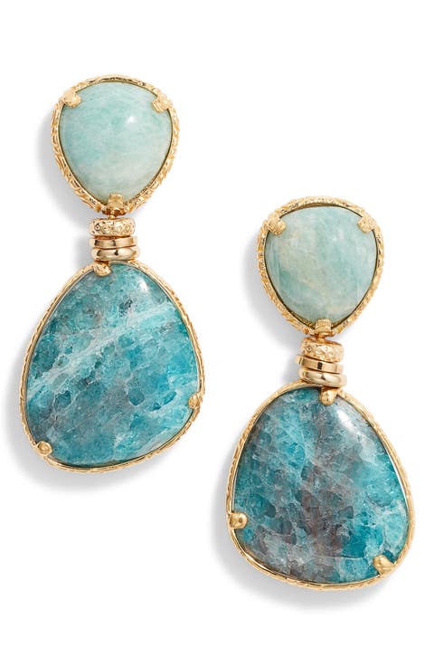 Silia Earrings in Gold and Purple