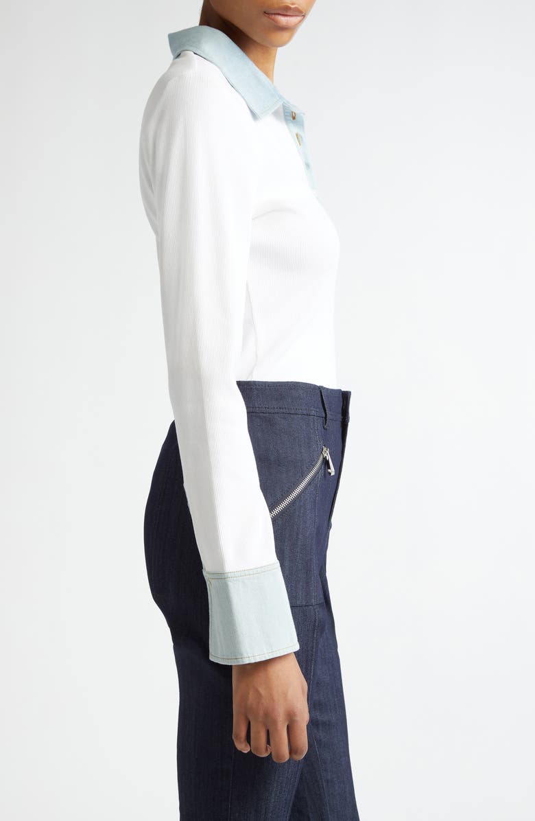 Cinq à Sept Jaden Denim Collar Shirt, Alternate, color,