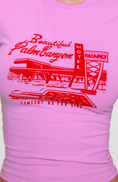 Princess Polly Palm Canyon Graphic Baby Tee In Pink