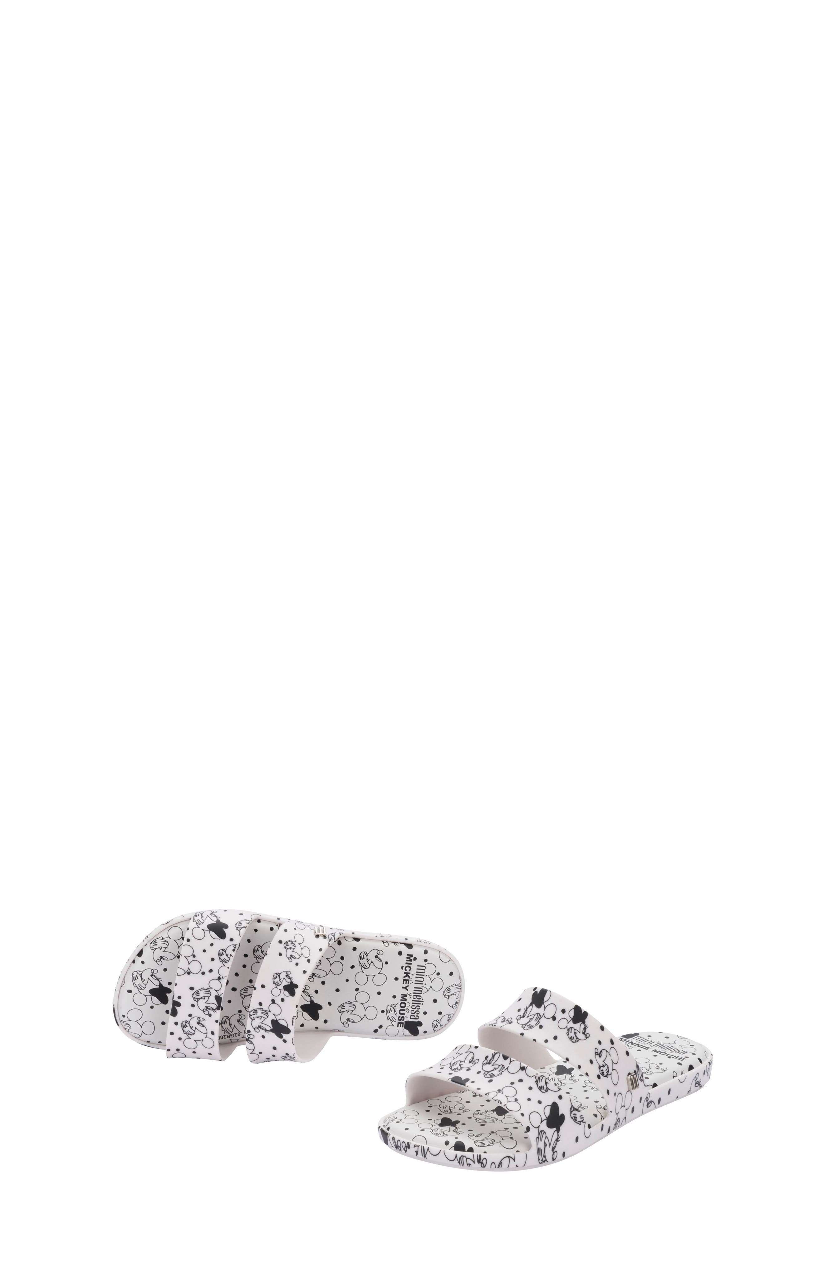 x Disney Mickey Mouse Slide Sandal, Alternate, color, WHITE