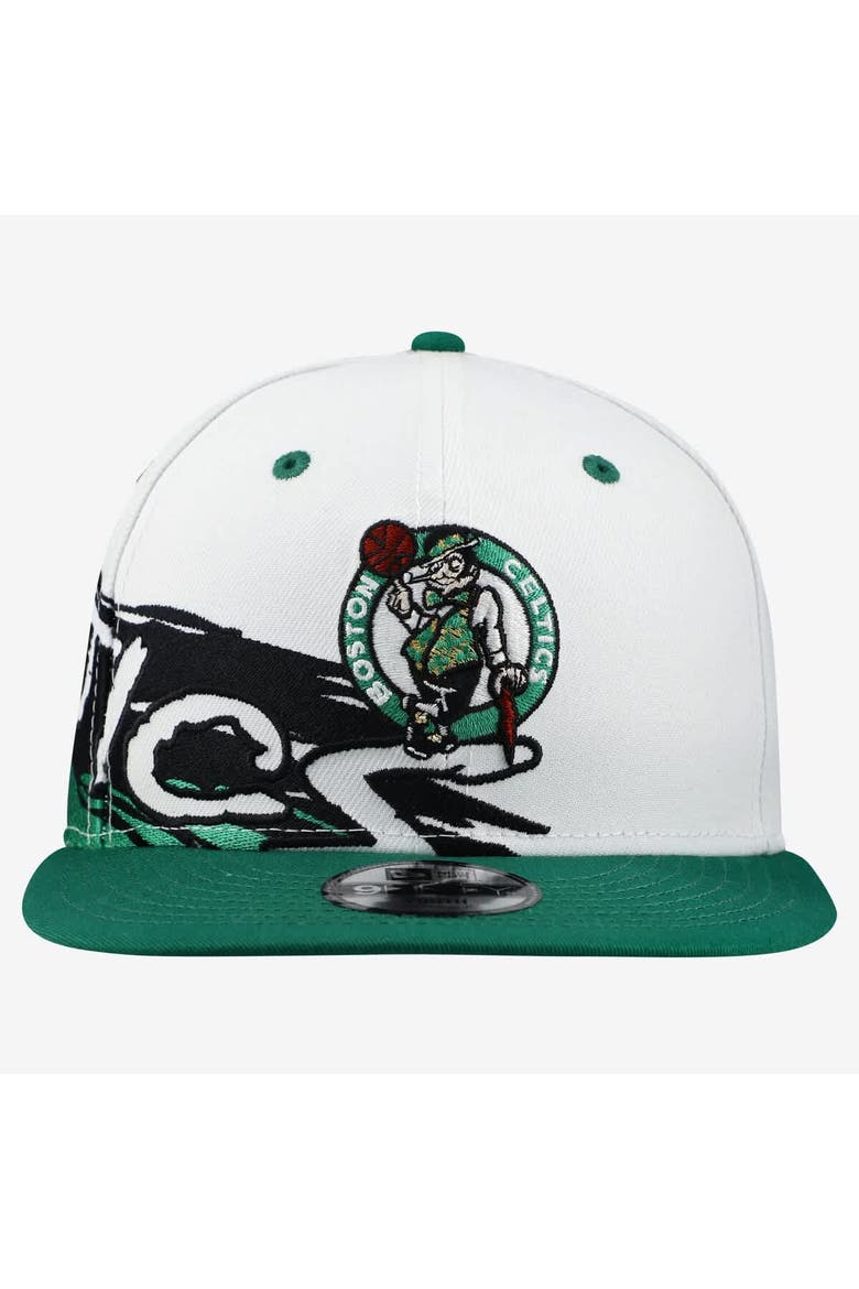 Youth New Era  White/Kelly Green Boston Celtics Swept 9FIFTY Snapback Hat, Alternate, color, White