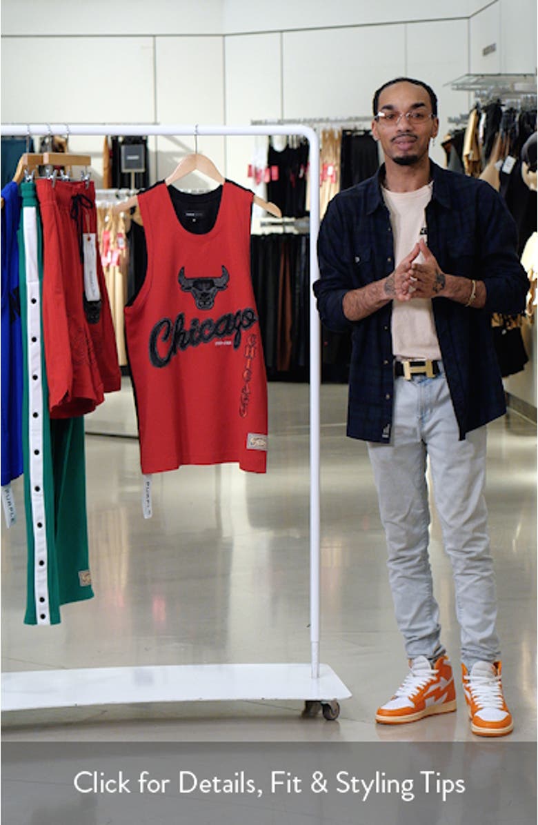 NBA Bulls Appliqué Mesh Graphic Jersey, sales video thumbnail
