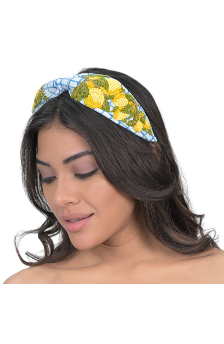 Vismaya Limoncello Headband, Main, color, Yellow