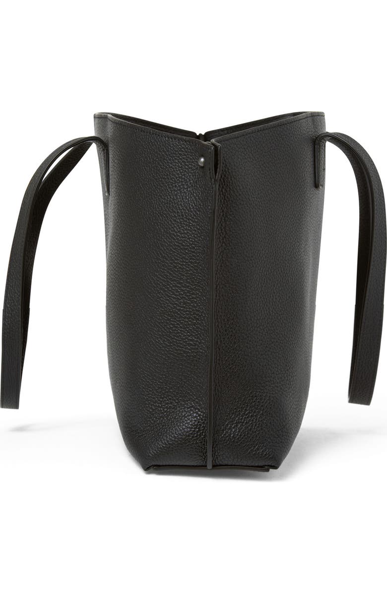 Akris Small AI Leather Tote, Alternate, color, Black