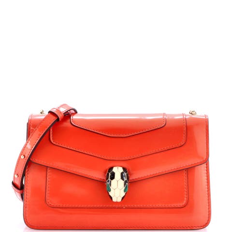 Serpenti Forever Shoulder Bag Metallic Leather Small