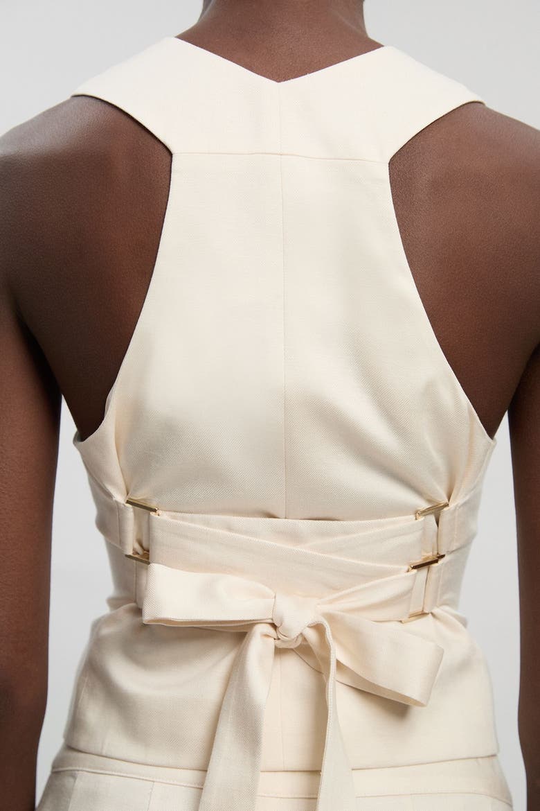 Linen Corset Waistcoat, Alternate, color, Ivory