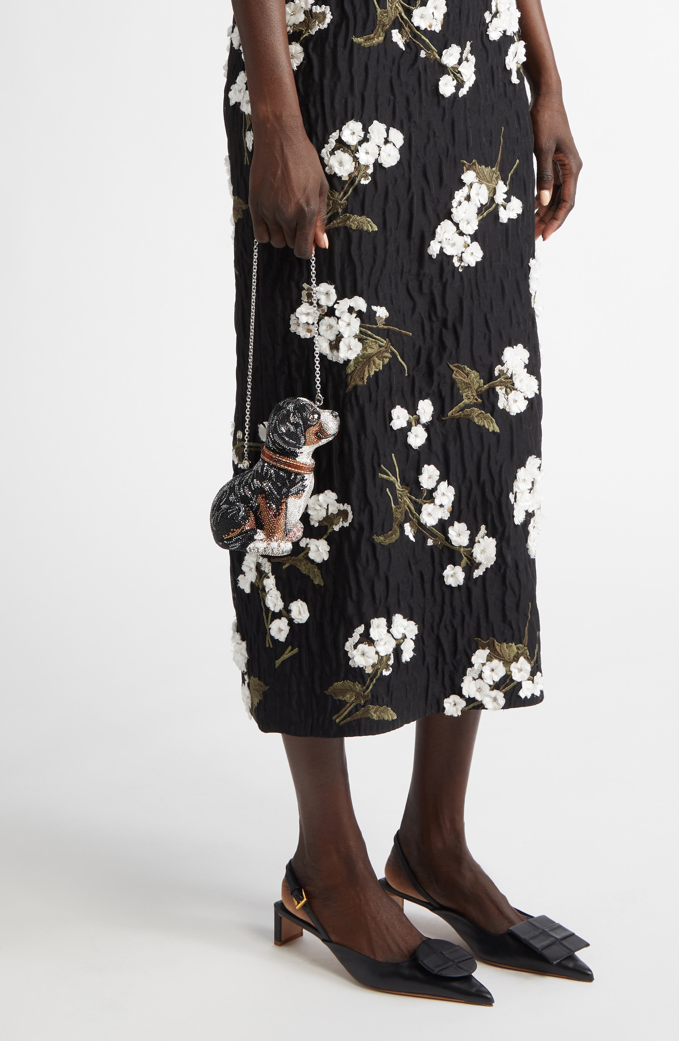 Judith Leiber Juno Puppy Crystal Clutch, Alternate, color, 