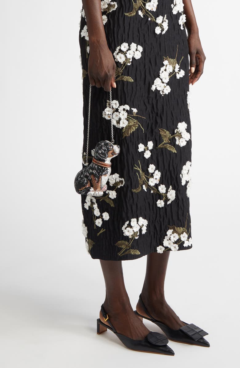 Judith Leiber Juno Puppy Crystal Clutch, Alternate, color,