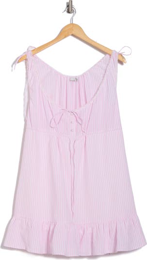 Stripe Babydoll Minidress