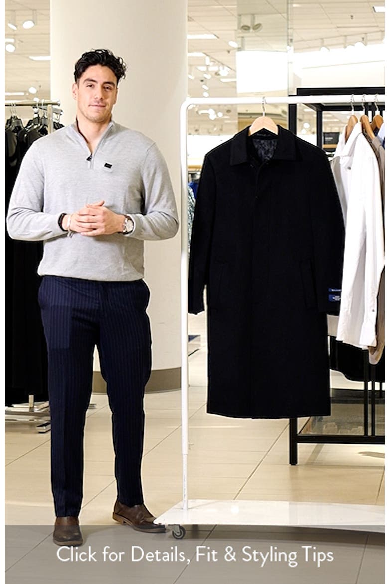 Stanley Classic Fit Wool & Cashmere Overcoat video