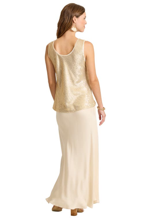 Tommy Bahama Sequin Georgette Tank In Brown