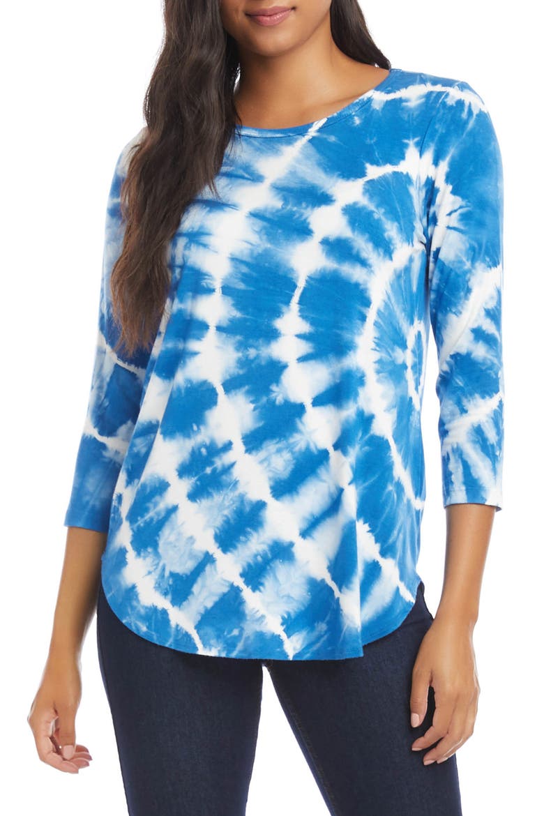 Tie Dye Shirttail Top, Main, color, T/ D