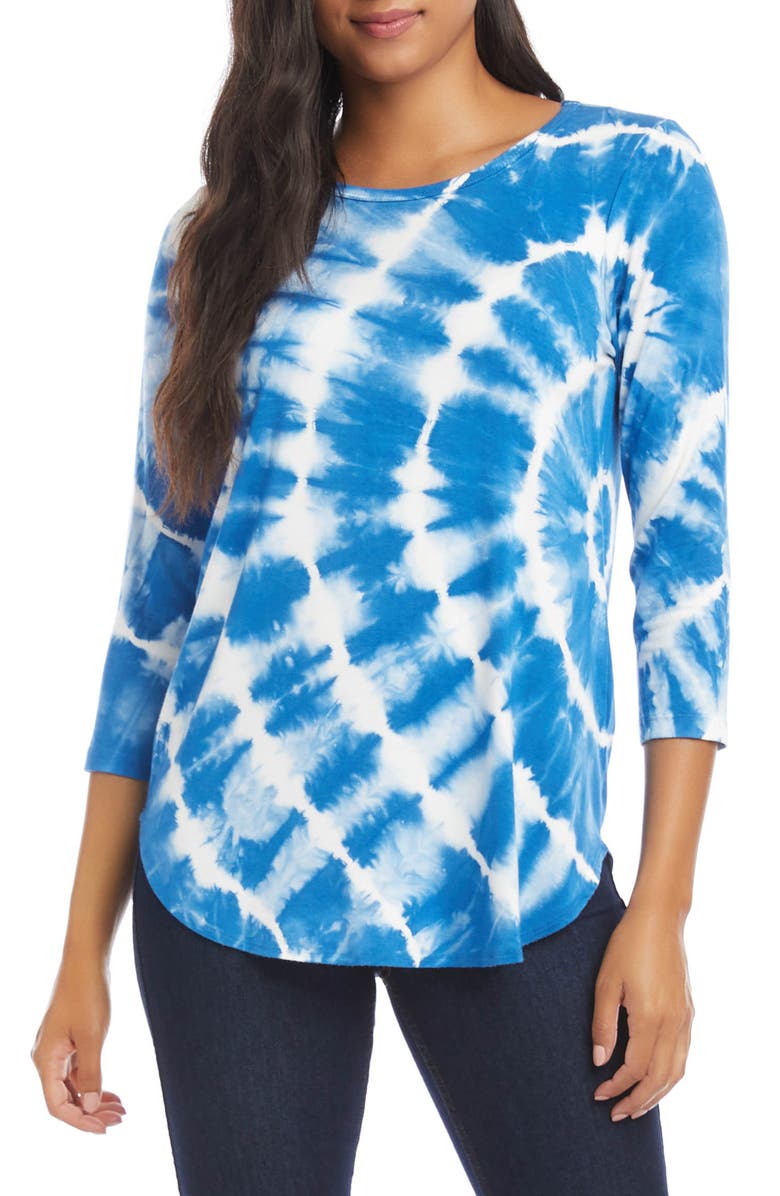 Karen Kane Tie Dye Shirttail Top, Main, color,