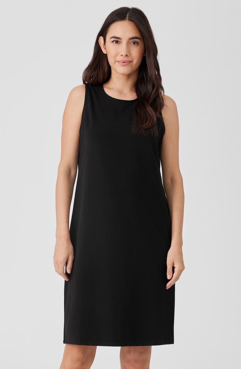 Eileen Fisher Organic Cotton Knit Tank Dress, Alternate, color, 