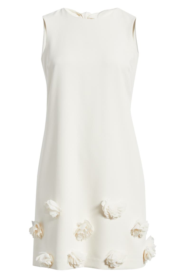 Rosette Shift Dress, Alternate, color, WHITE DOVE
