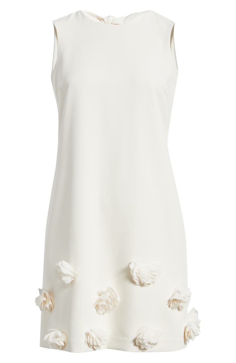 Anne Klein Rosette Shift Dress, Main, color, White Dove