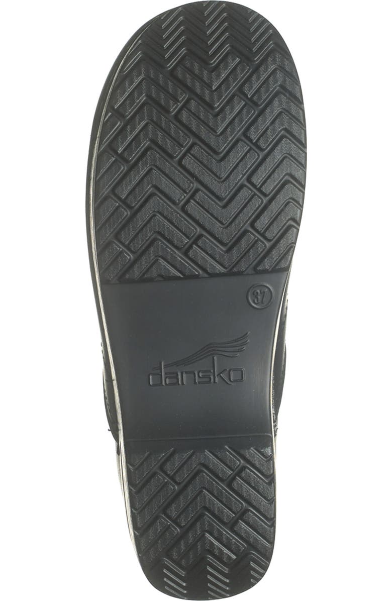 Dansko Professional Black Leather Clog, Alternate, color, Black