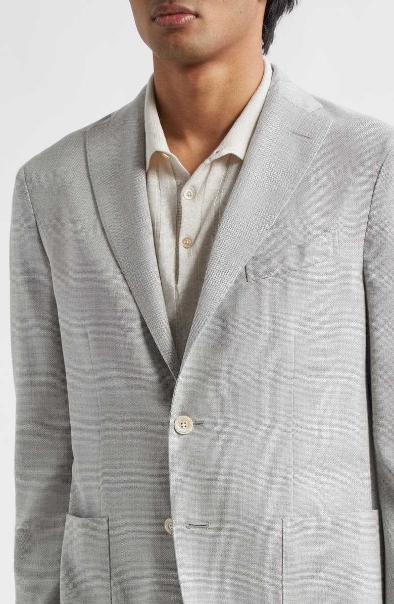 Boglioli K Jacket Virgin Wool Hopsack Sport Coat, Alternate, color, 810 Light Grey