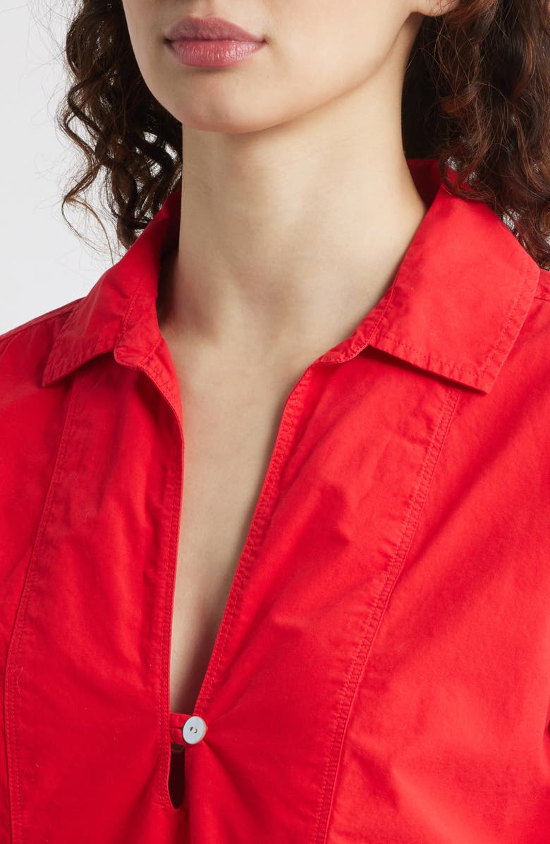 Nation LTD Everlee Pima Cotton Popover Top, Alternate, color, Red Shoes