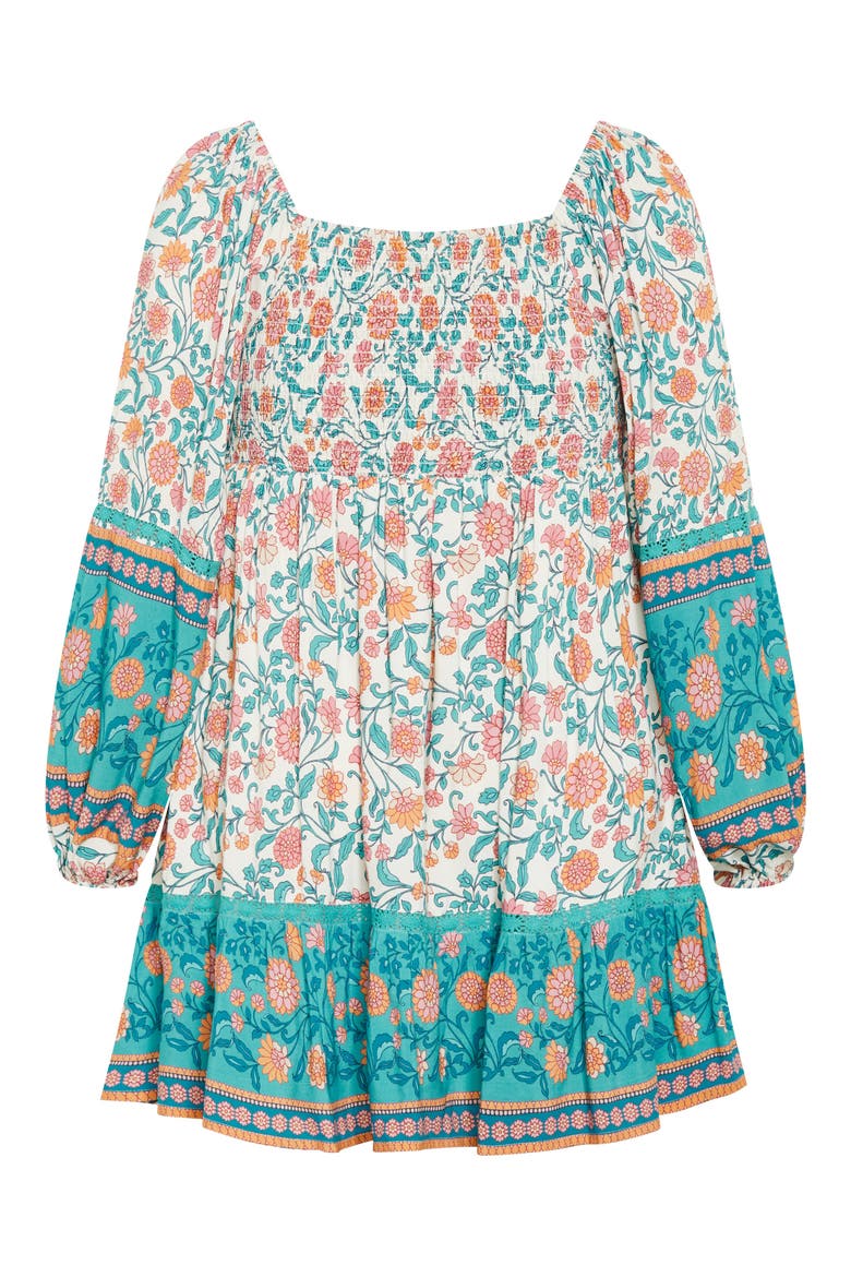 Aurora Long Sleeve Tiered Minidress, Alternate, color, GARDENIA