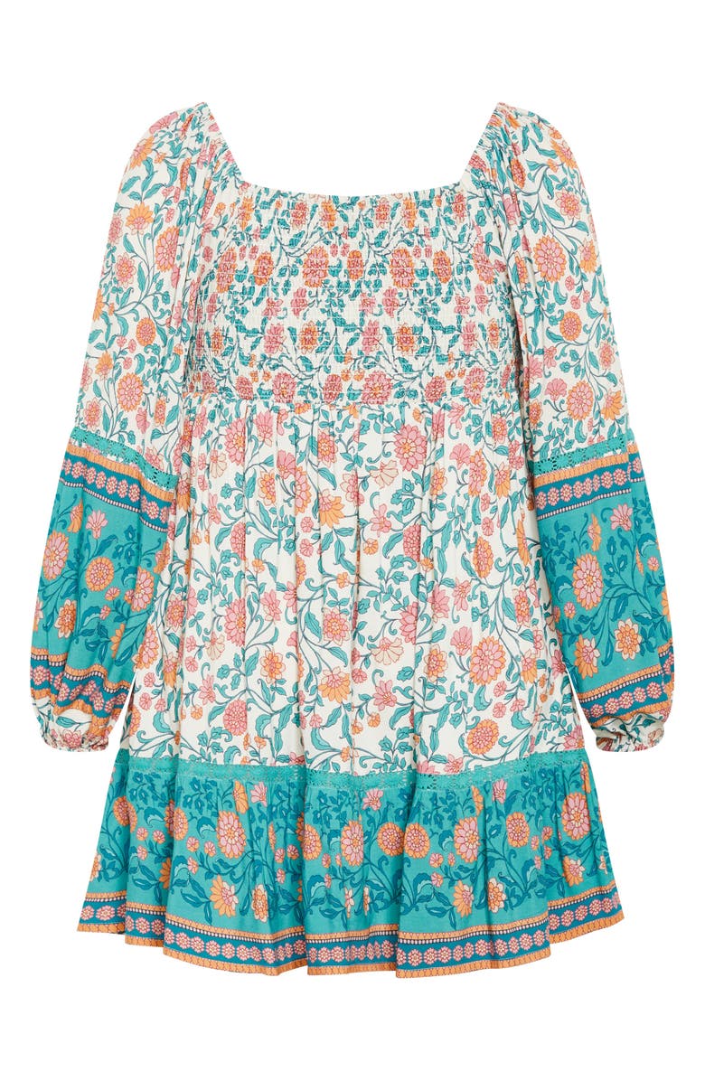 City Chic Aurora Long Sleeve Tiered Minidress, Alternate, color, 