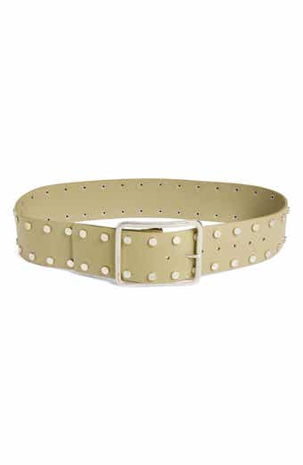 Free People Hex Stud Leather Hip Belt