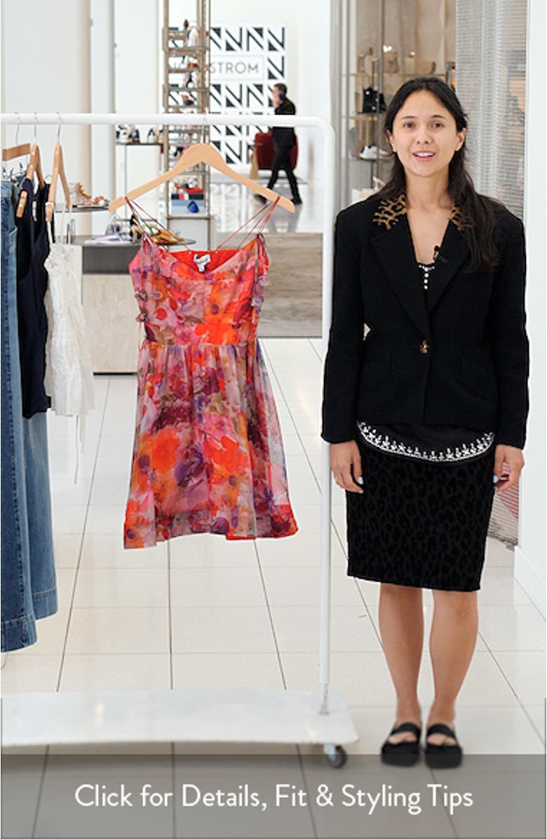 Magnolia Floral Tie Strap Minidress, sales video thumbnail